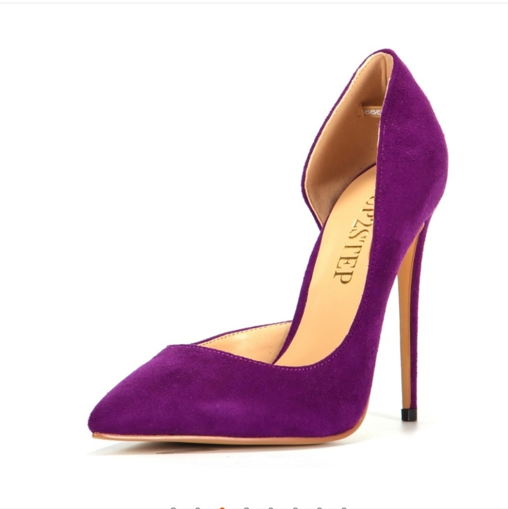 Purple Suede Women's Stiletto Heels